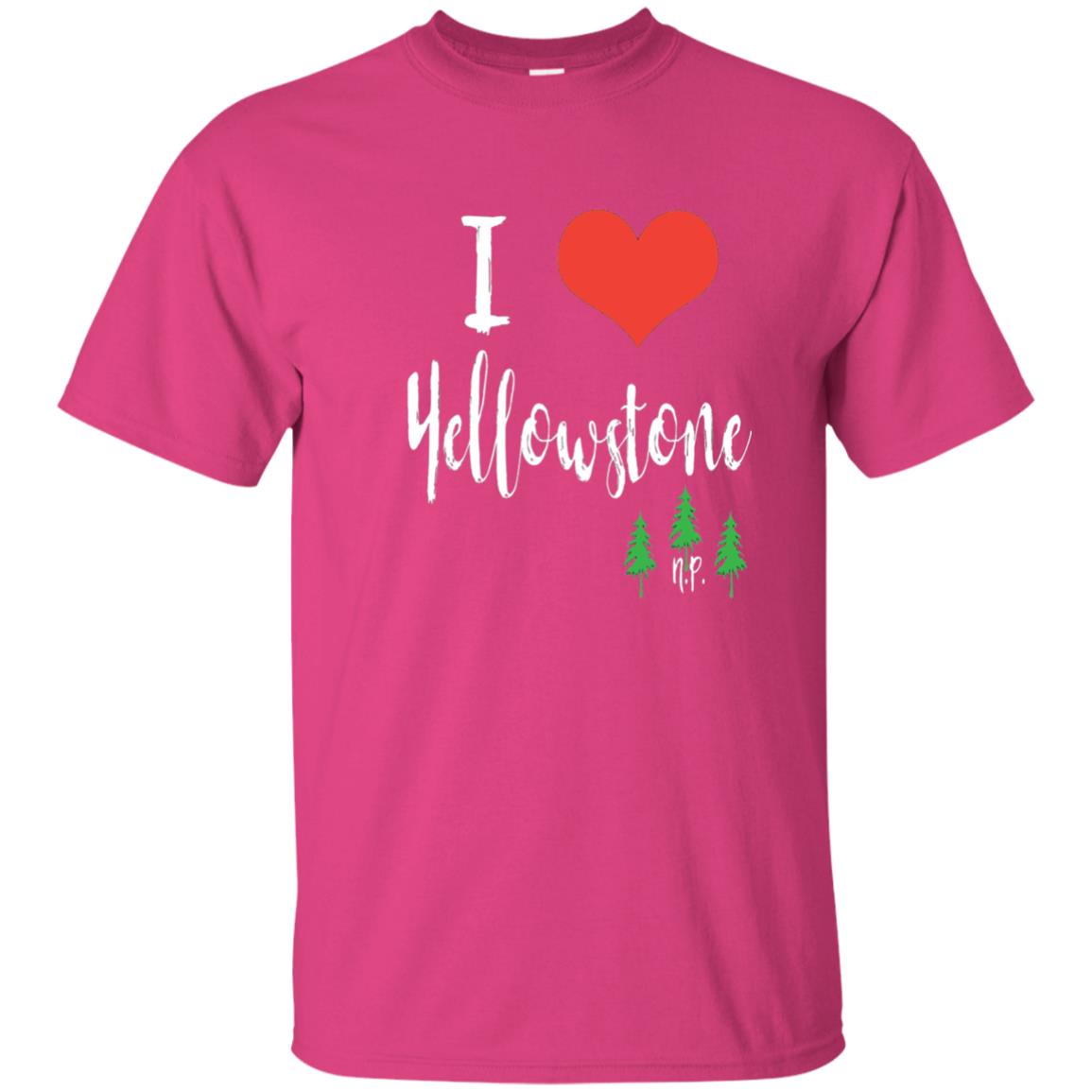 I Love Yellowstone National Park T-shirt Heliconia