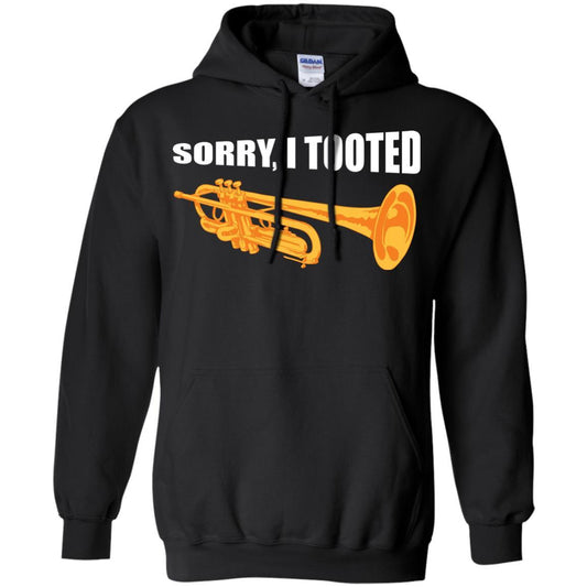 Trumpet Lovers T-Shirt Sorry, I Tooted Black