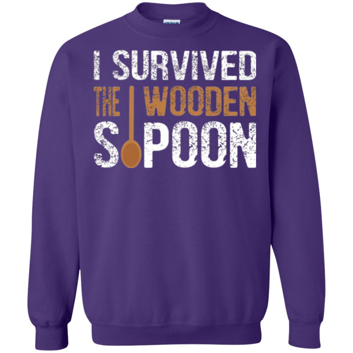 Spoon T-shirt I Survived The Wooden Spoon Purple