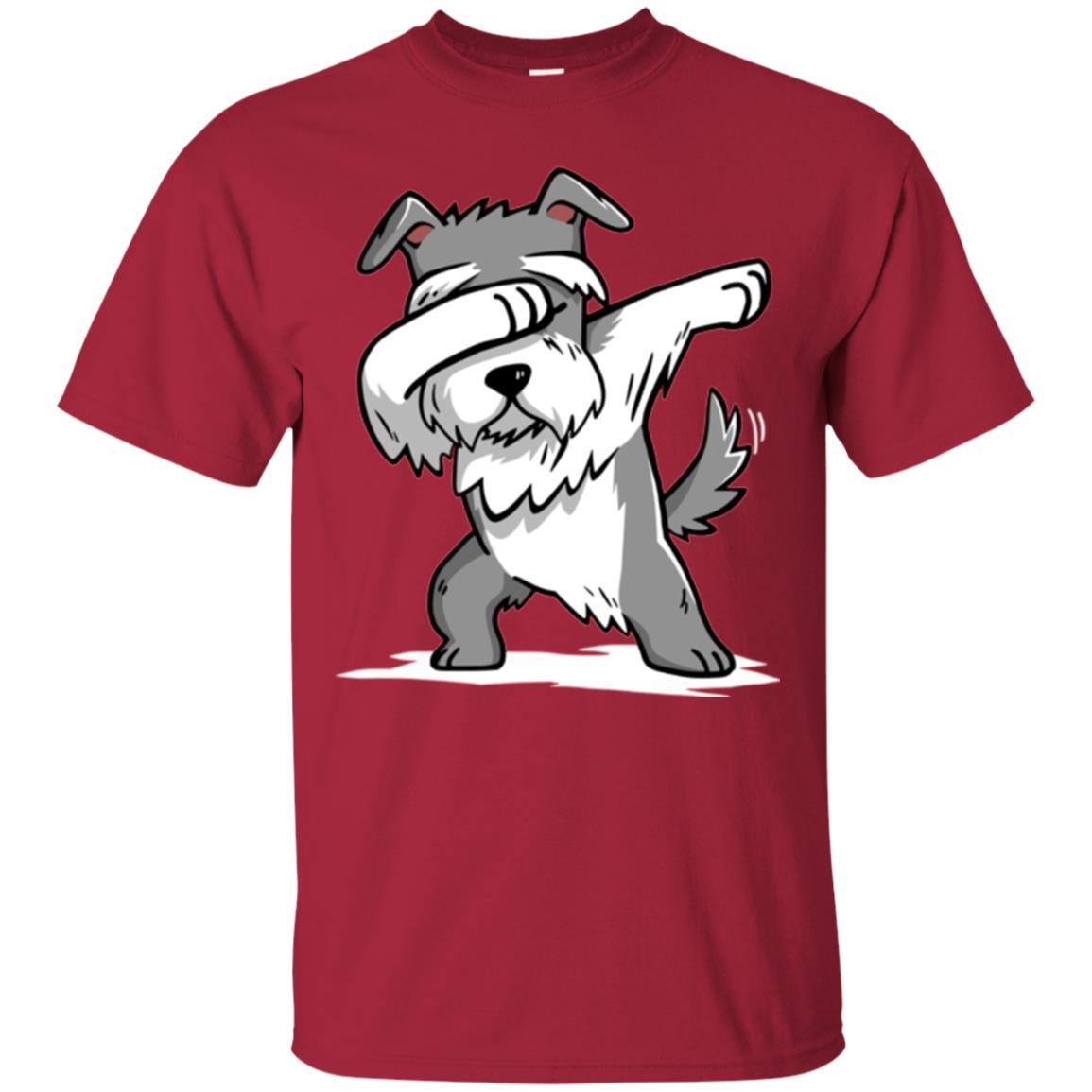 Dog Lover T-shirt Miniature Schnauzer Cute Dabbing Cardinal