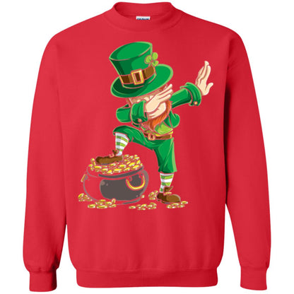 Dabbing Leprechaun Saint Patrick's Day T-shirt Red