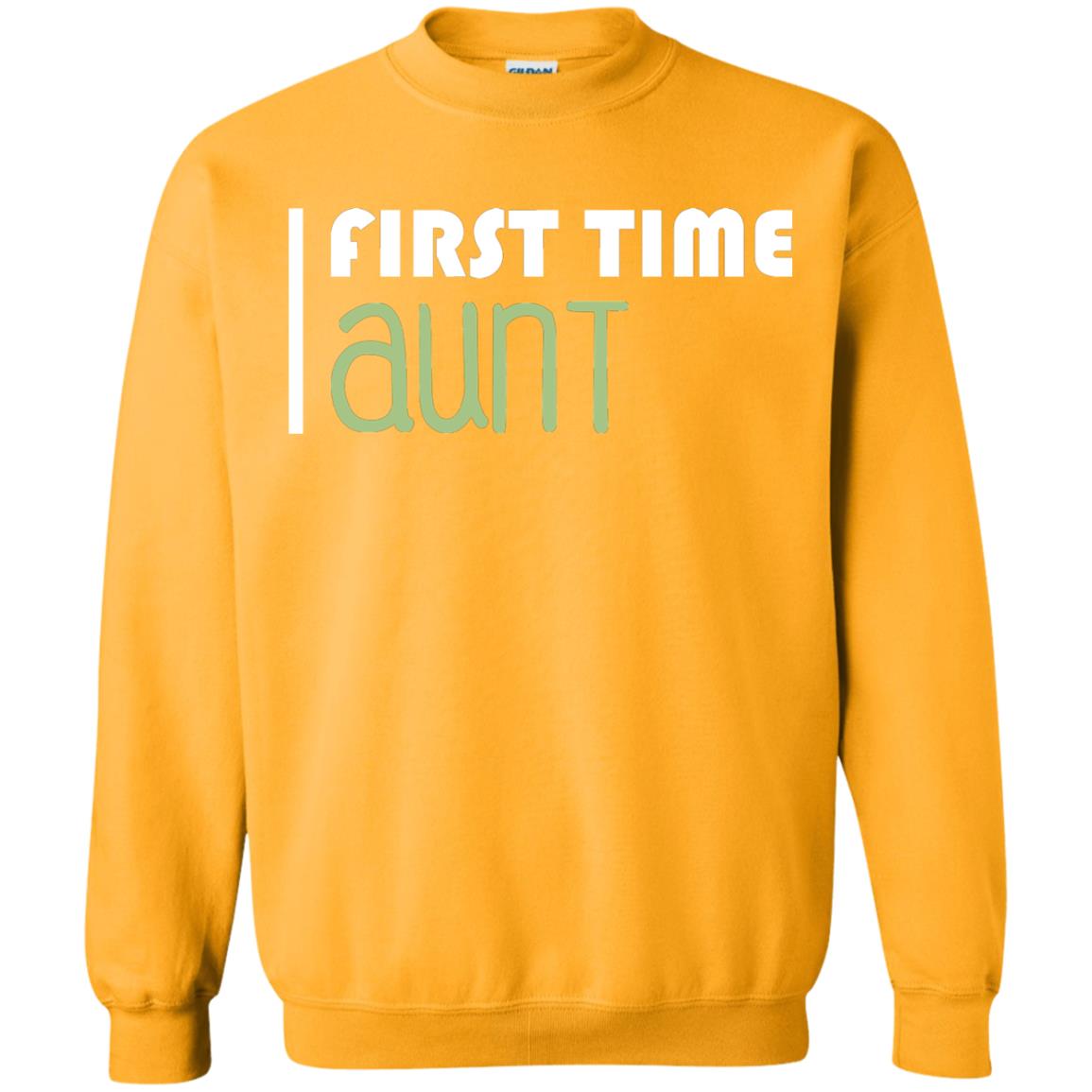 First Time Aunt New Auntie Shirt Gold