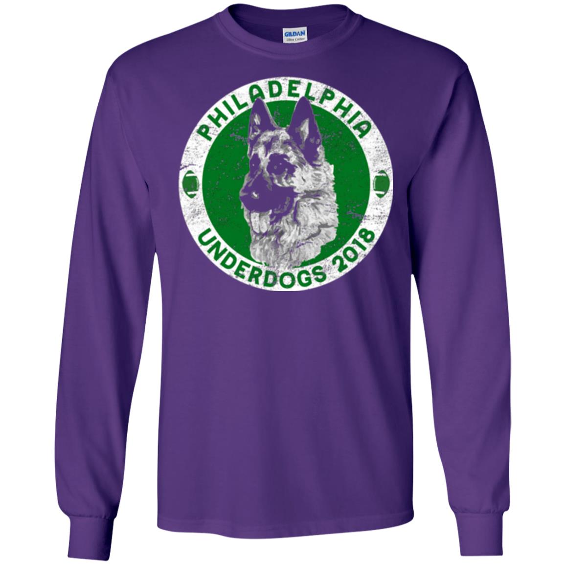 Dog Lover T-shirt Philadelphia Underdogs 2018 Distressed Purple
