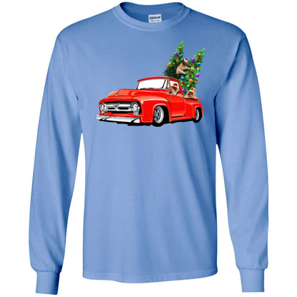Christmas Tree And Sloths On Car X-mas Gift Shirt Carolina Blue