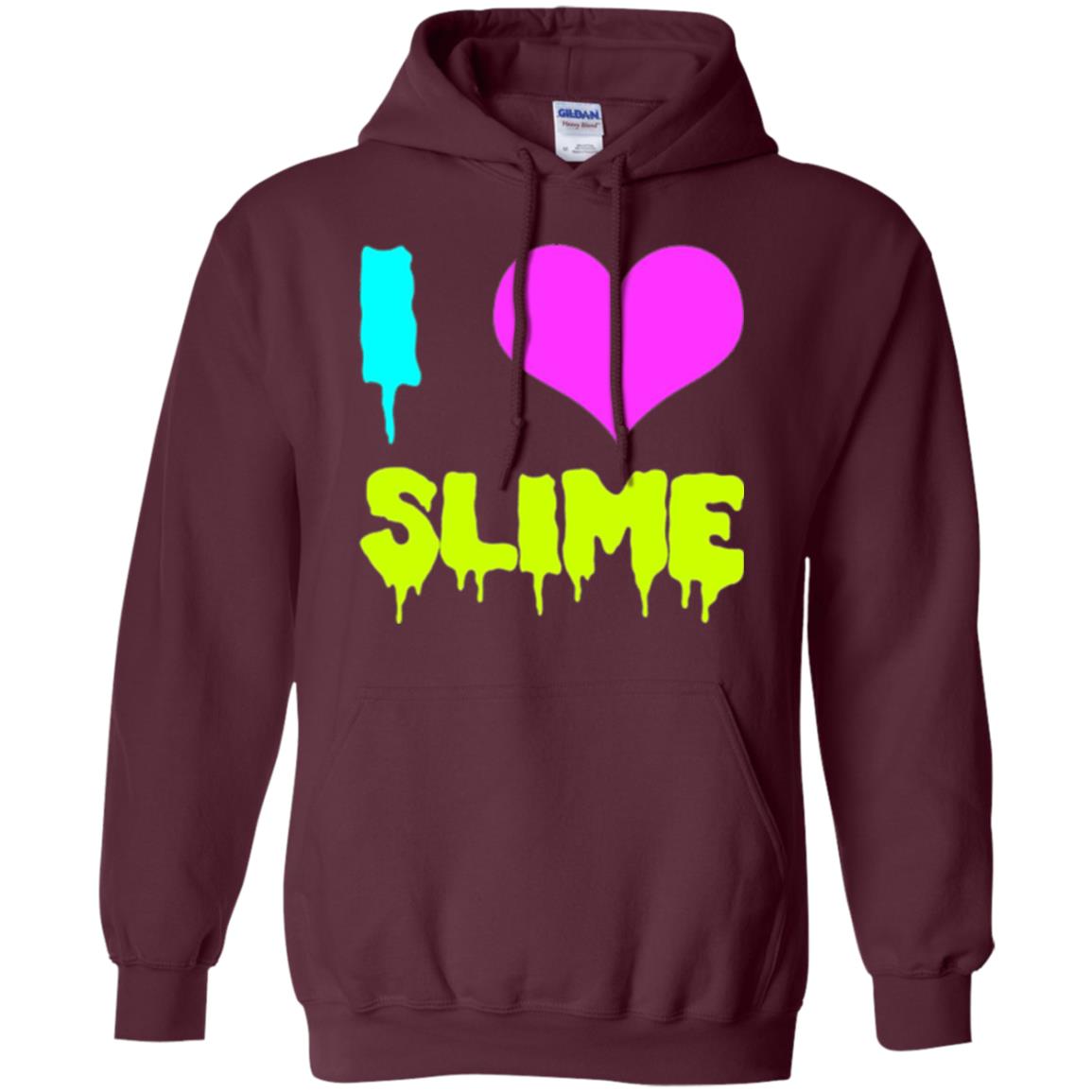 I Love Slime T-shirt Maroon