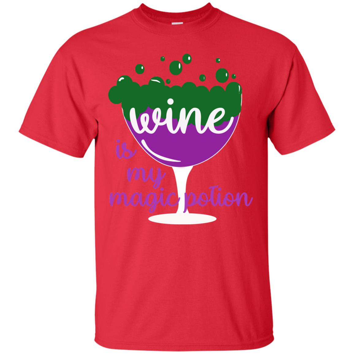 Wine Is My Magic Potion Funny Halloween Wine Lovers Shirt Red