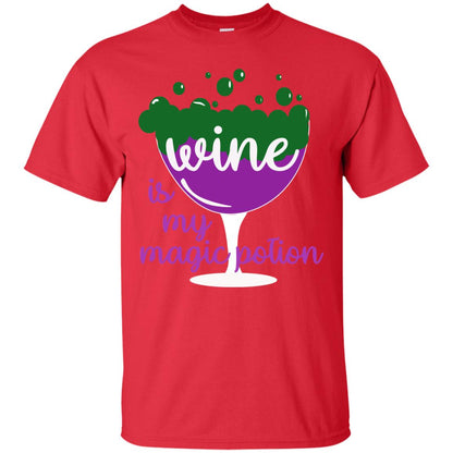 Wine Is My Magic Potion Funny Halloween Wine Lovers Shirt Red