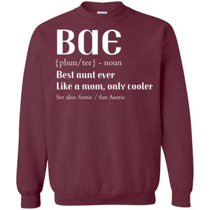 Bae Best Aunt Ever Shirt Maroon