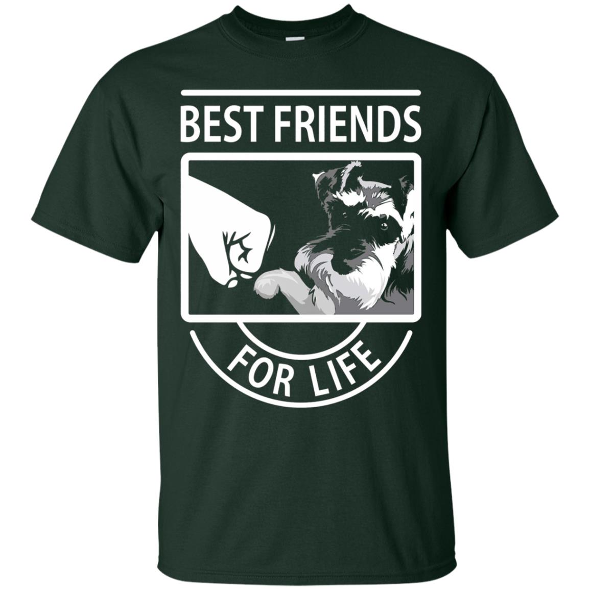 Schnauzer Best Friends For Life Dog Lover T-shirt Forest