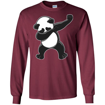 Funny Panda Dab T-shirt Cute Dabbing Panda Maroon