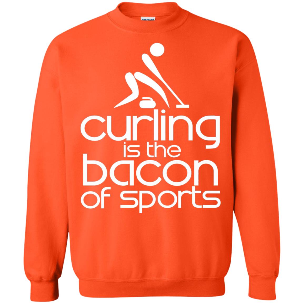 Funny Curling Is The Bacon Of Sports T-shirt Orange