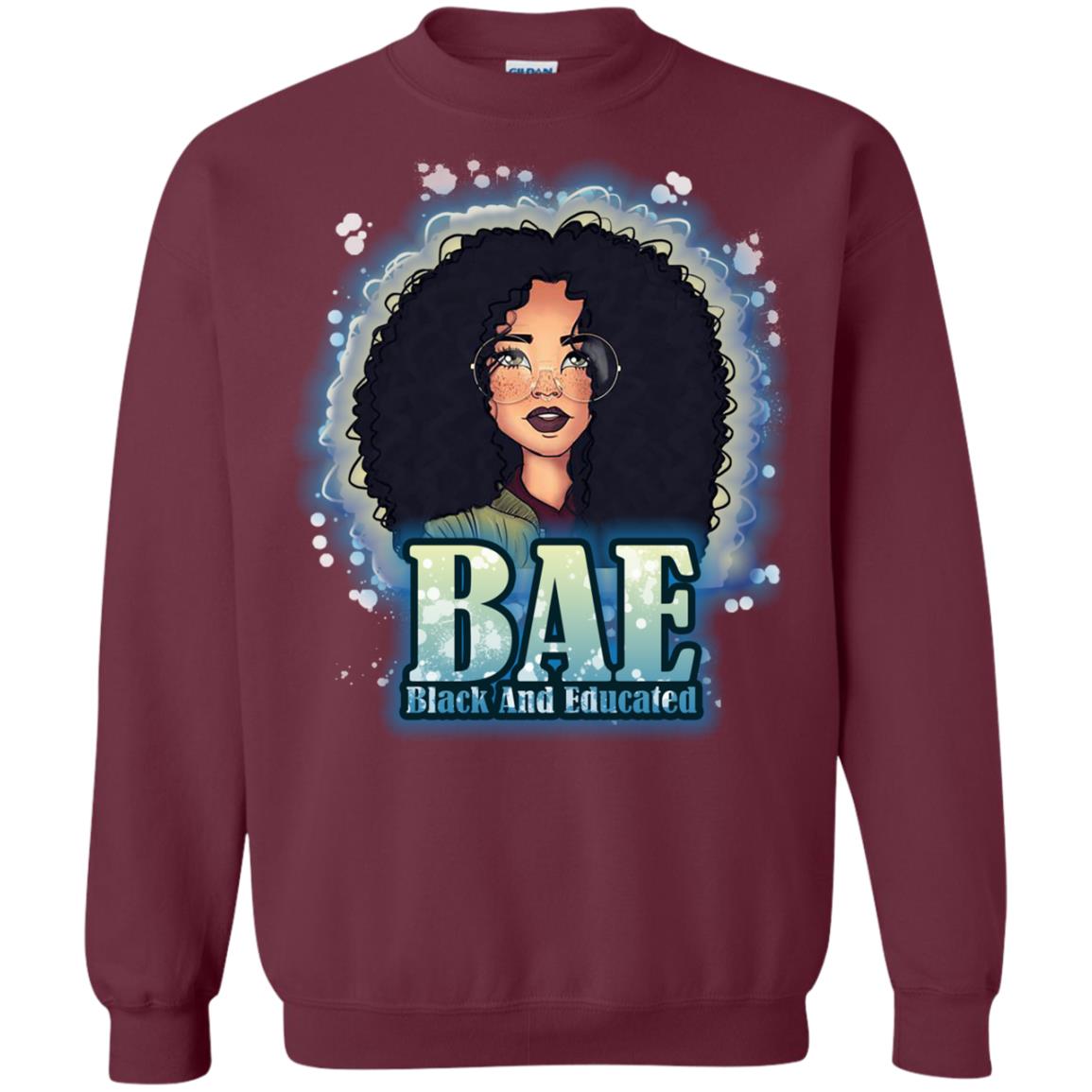 Bae Shirt Black And Educated Maroon