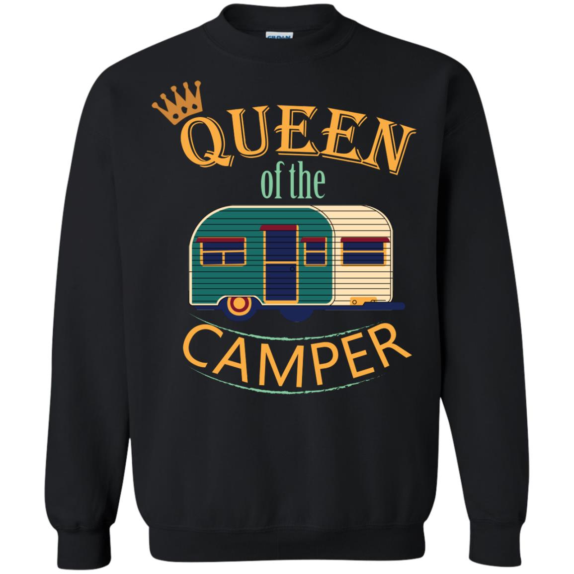 Queen Of The Camper Camping Lover Shirt Black