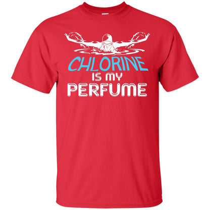 Swimmer T-shirt Chlorine Is My Perfume Red