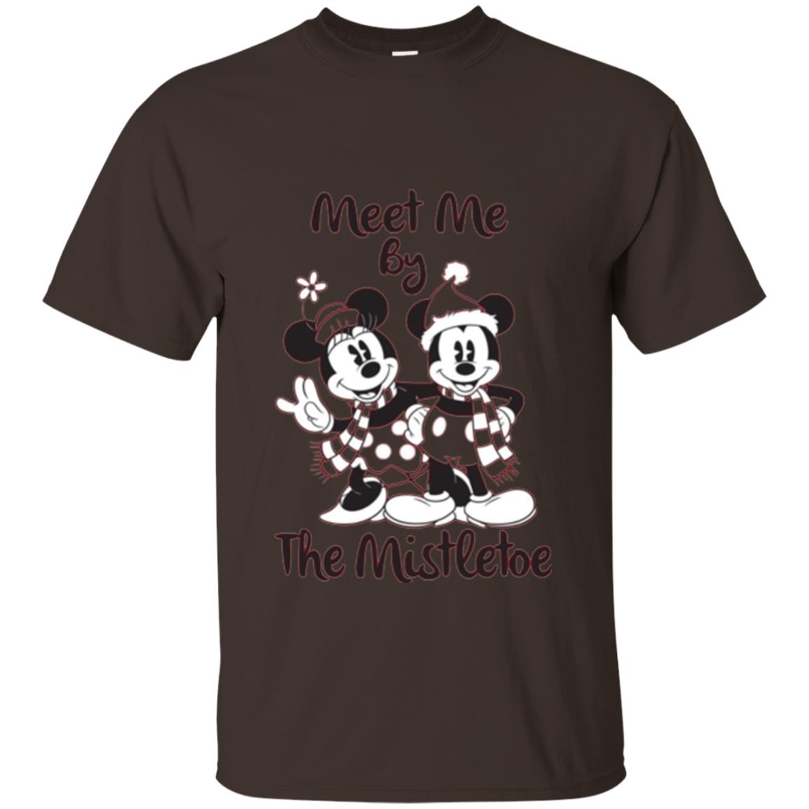 Christmas T-shirt Meet Me By Mistletoe Dark Chocolate