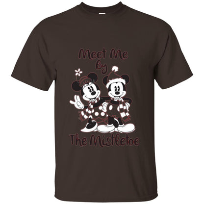 Christmas T-shirt Meet Me By Mistletoe Dark Chocolate