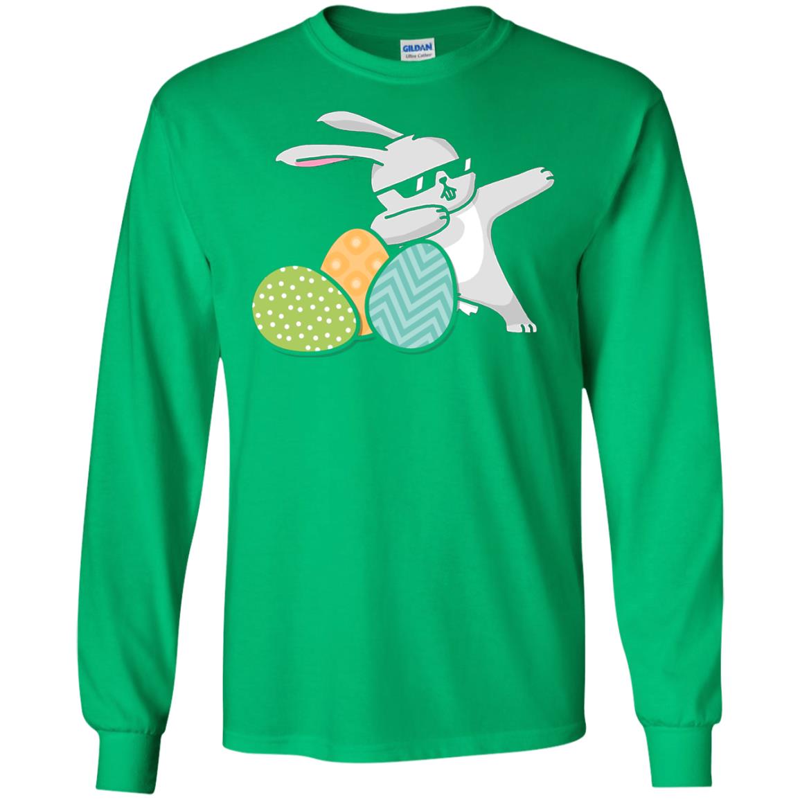 Easter Bunny Dabbing Gift Shirt For Dabbing Lover Irish Green