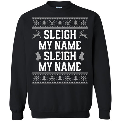 Christmas T-shirt Sleigh My Name Black