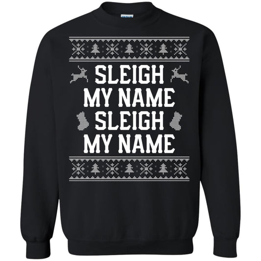 Christmas T-shirt Sleigh My Name Black