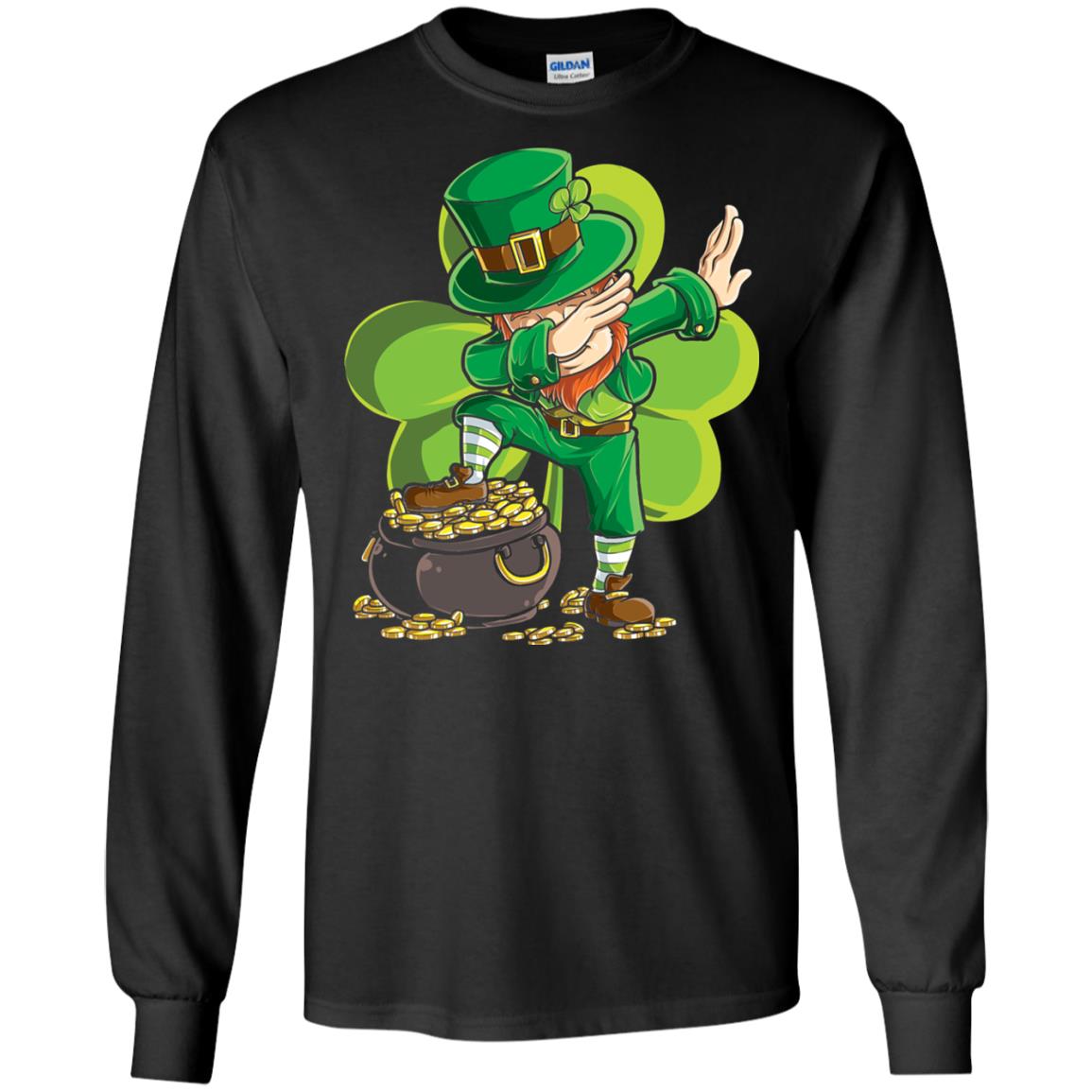 Dabbing Leprechaun St Patricks Day T-shirt Black