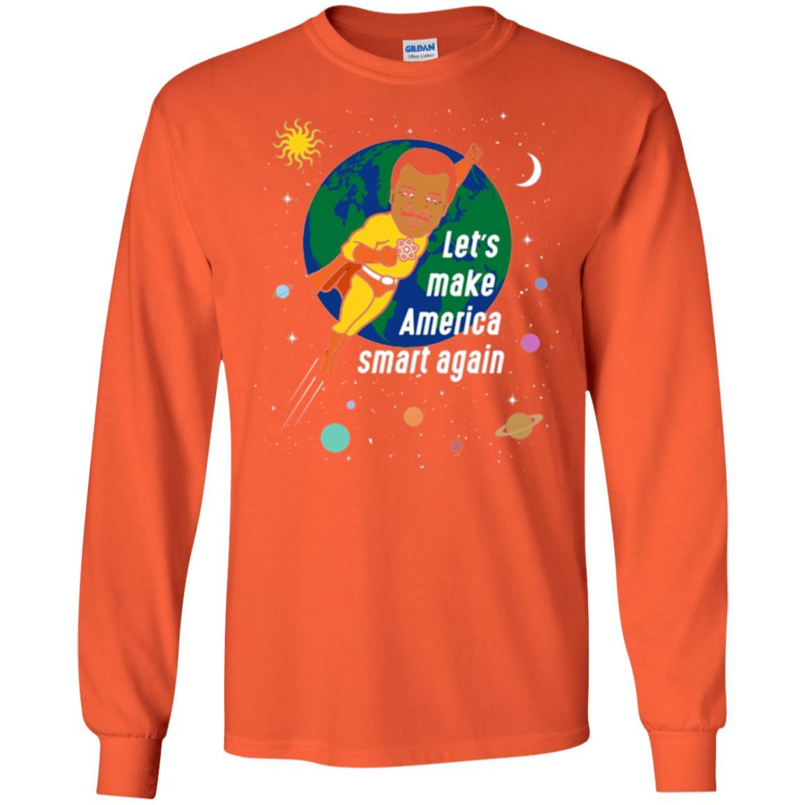 Astronomy T-shirt Let's Make America Smart Again Orange