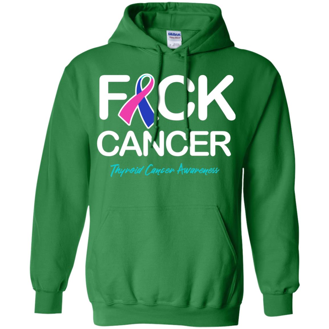 Fck Cancer Thyroid Cancer Awareness T-shirt Irish Green