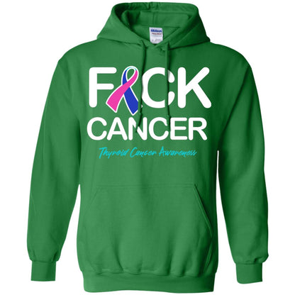 Fck Cancer Thyroid Cancer Awareness T-shirt Irish Green