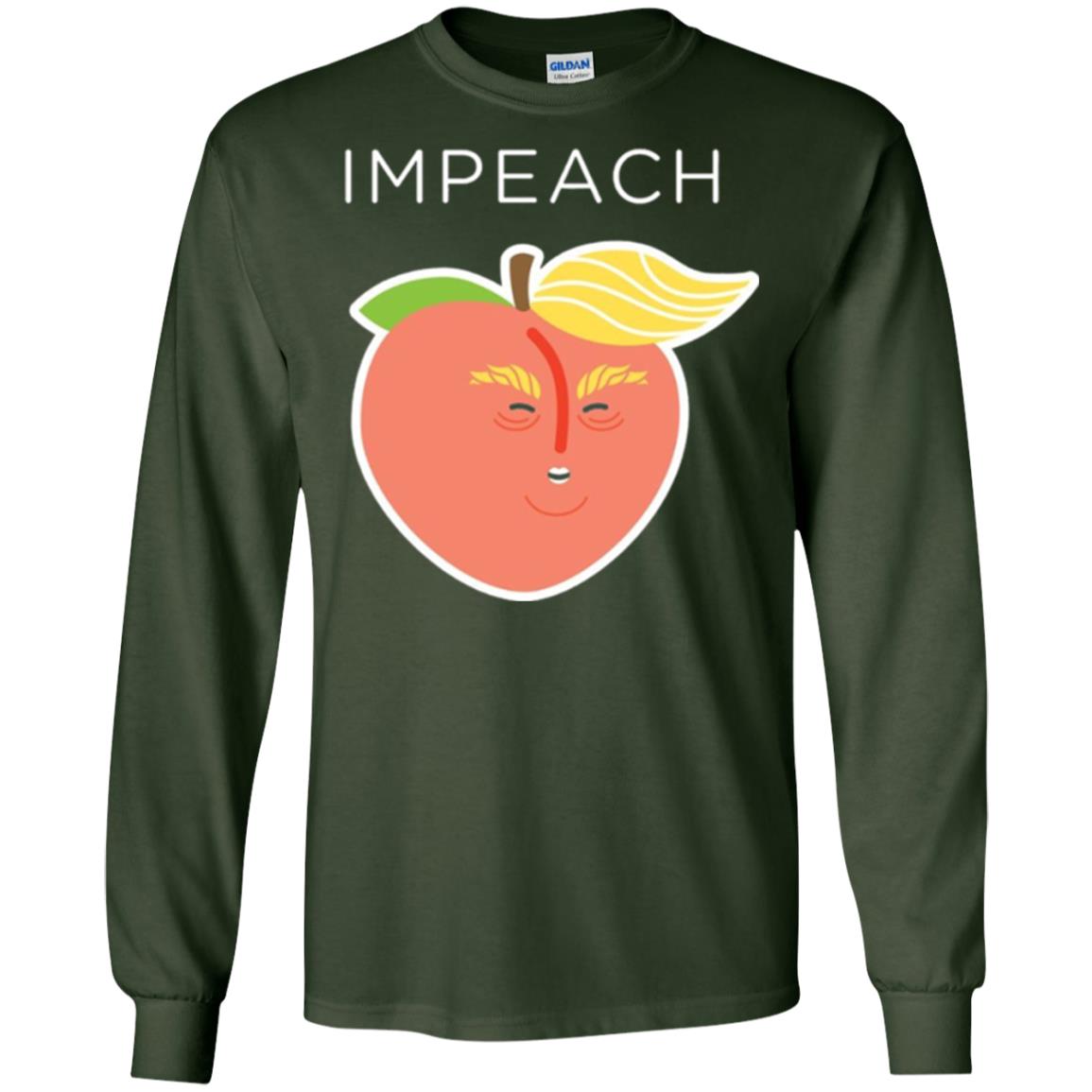 Anti Trump Peach Emoji T-shirt Impeach Donald Forest Green
