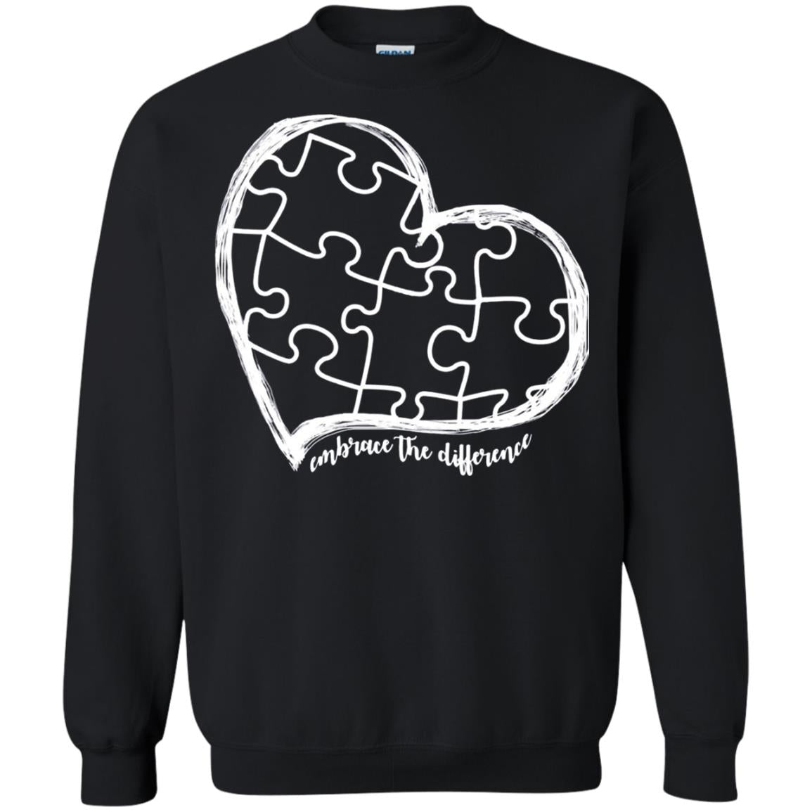 Autism Awareness Embrace Differences Shirt Black