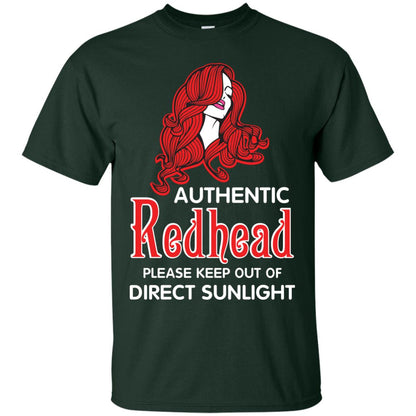 Authentic Redhead Please Keep Out Of Direct Sunlight Cool Redhead Gift Shirt For Girls Forest