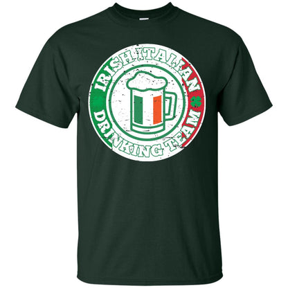 Irish Italian Drinking Team Italy Flag St Patrick_s Day T-shirt Forest