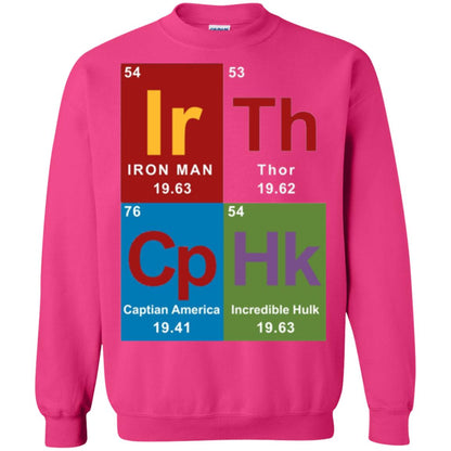 Marvel Avengers Periodic Table Elements T-shirt Heliconia