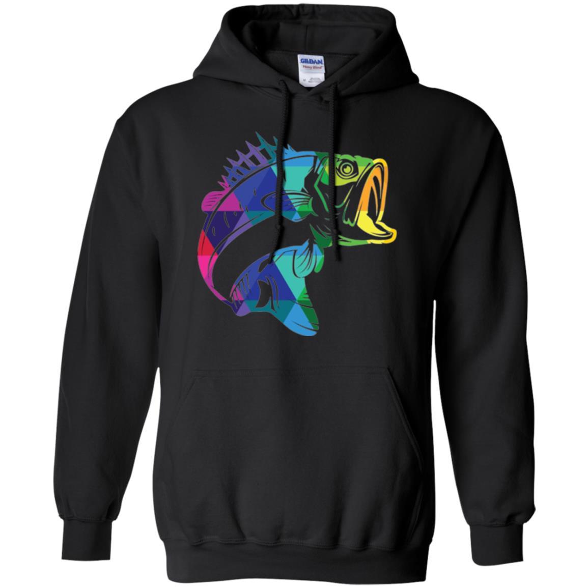 Fisherman T-shirt Fish For Bass Black
