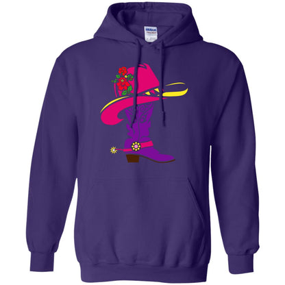 Cowgirl Boots With Hat T-shirt Purple