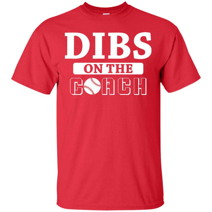 Dibs On The Coach Baseball T-shirt Red