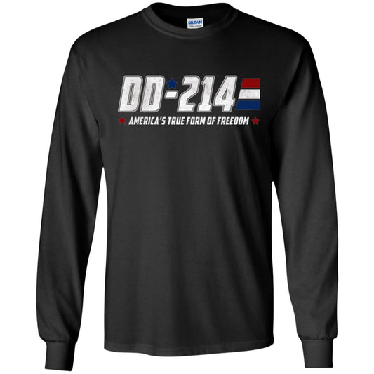 Military T-shirt Dd-214 America_s True Form Of Freedom Black