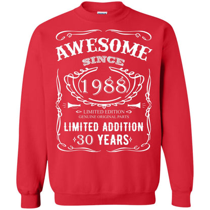 Awesome Since 1988 Limited Addition 30 Years 30th Birthday T-shirt Red