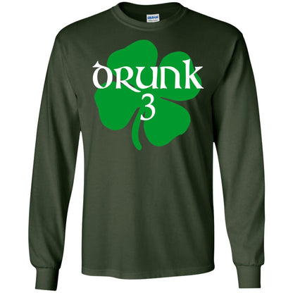 Drunk 3 Lucky Thing St. Patrick_s Day Irish T-shirt Forest Green