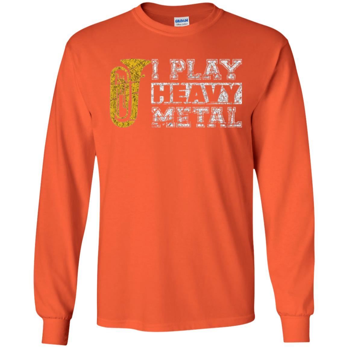 Tuba T-shirt I Play Heavy Metal Orange