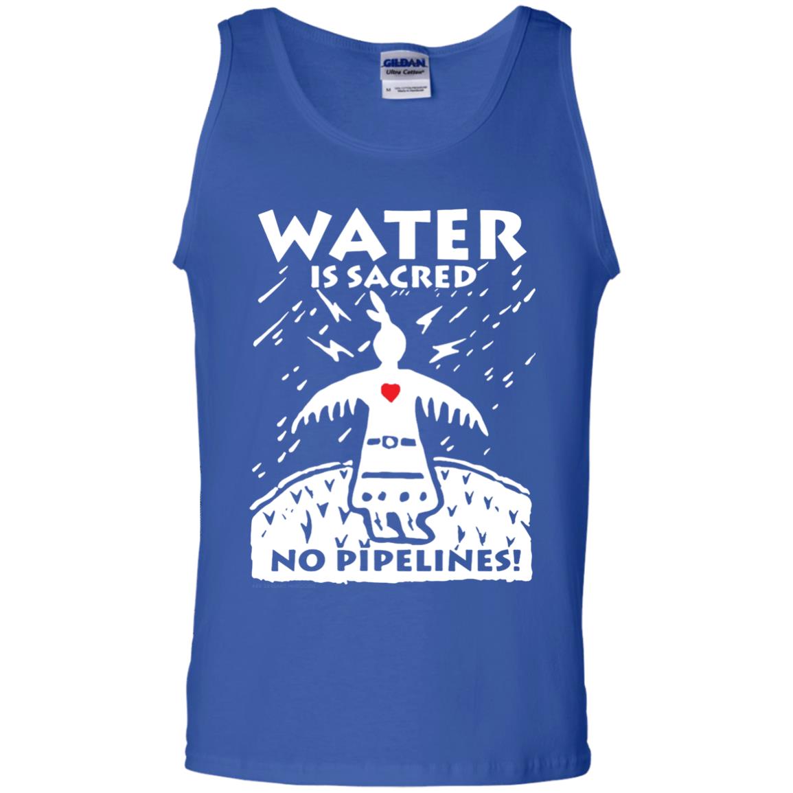 Water Is Sacred No Pipelines T-shirt Royal