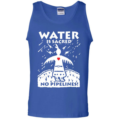 Water Is Sacred No Pipelines T-shirt Royal
