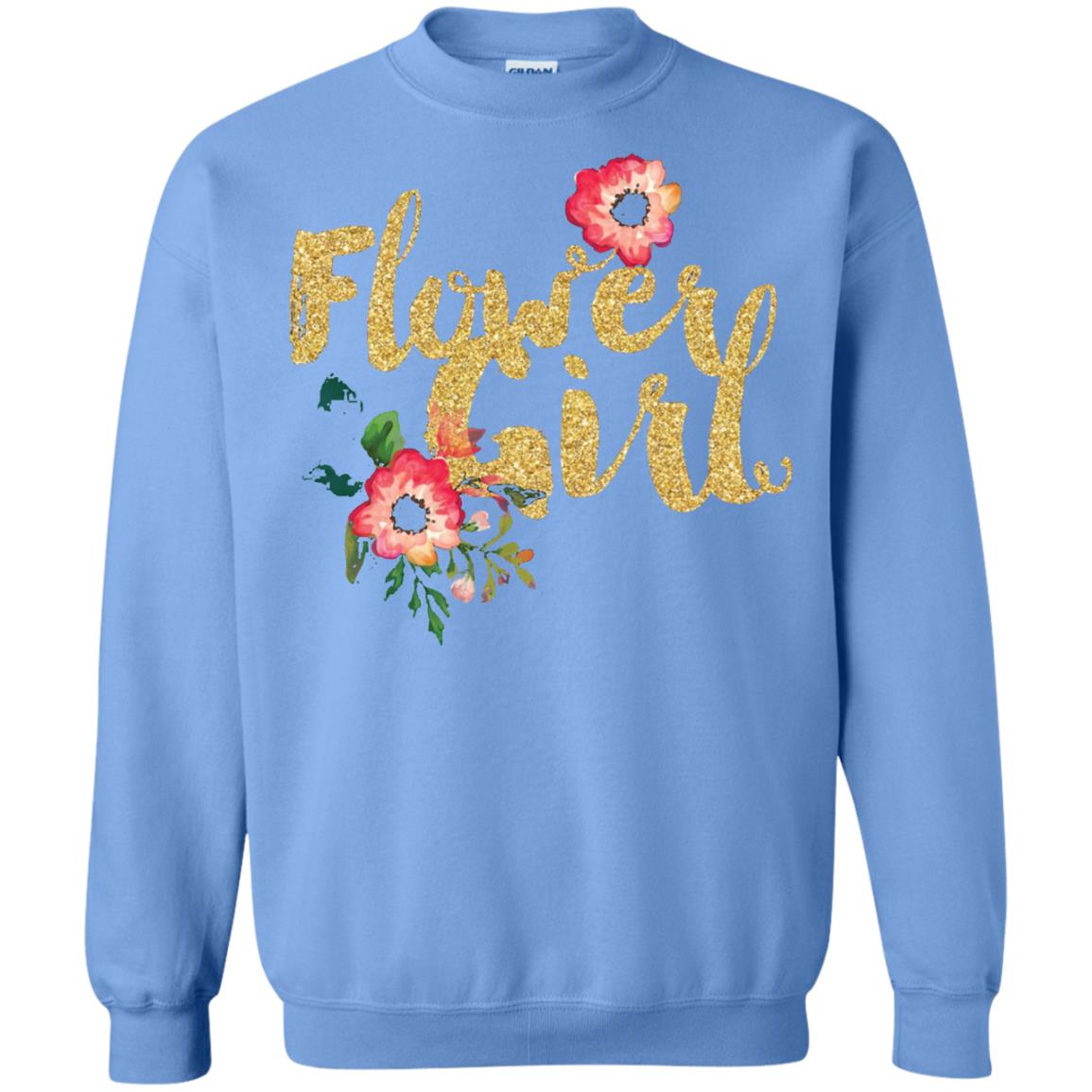 Flower Girl Bridesmaid Wedding Reception T-shirt Carolina Blue