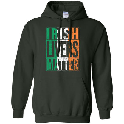 Irish Livers Matter St. Patrick_s Day T-shirt Forest Green