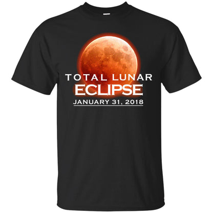 Lunar Eclipse T-shirt January 31, 2018 Graphic T-shirt Black
