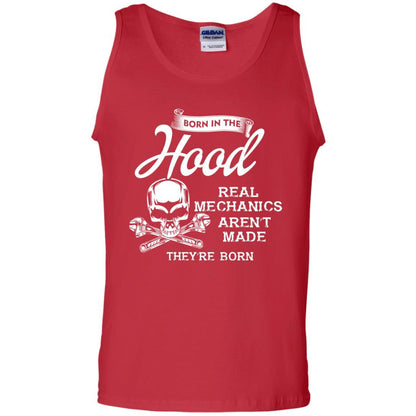 Born In The Hood Real Mechanics Aren't Made They're Born T-shirt Red