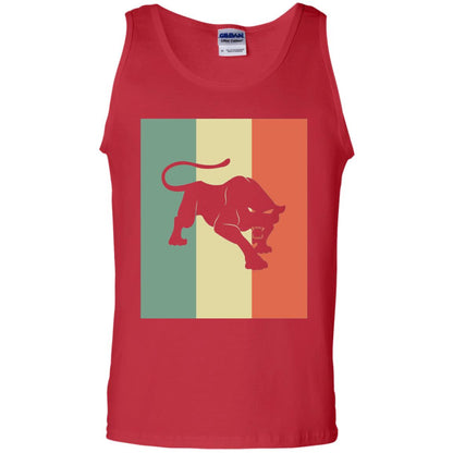 Black Panther Silhouette Gift Shirt Retro Vintage Classic Tee Red