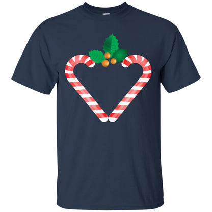 Heart Icon Candy X-mas Gift Shirt Navy