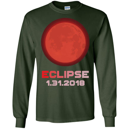 Eclipse January 31st 2018 Total Lunar Eclipse T-shirt Forest Green