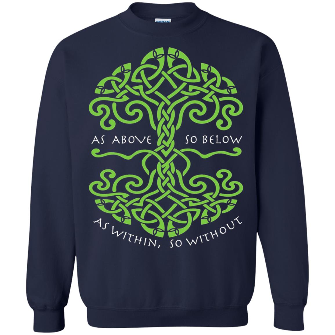 As Above So Below Wiccan Pagan Witche T-shirt Navy