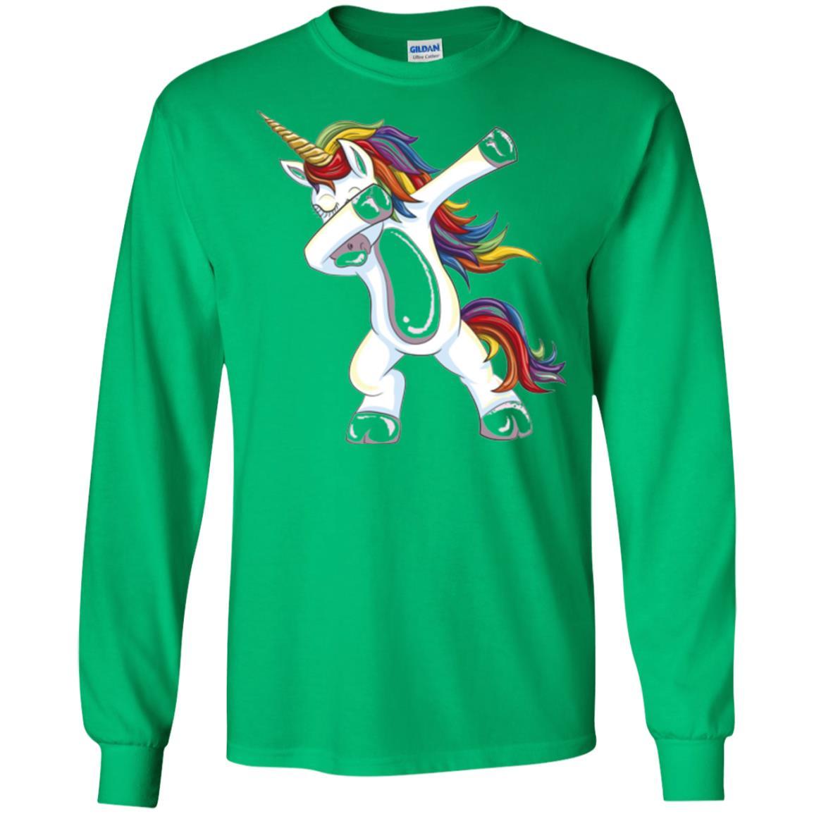 Funny Unicorn T-shirt Dabbing Unicorn T-shirt Irish Green